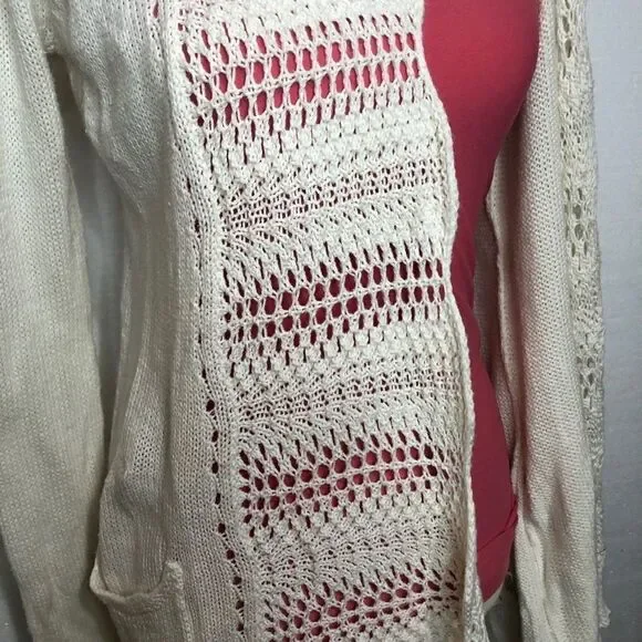 ANGEL OF THE NORTH ANTHROPOLOGIE CROCHET CARDIGAN - Picture 5 of 9